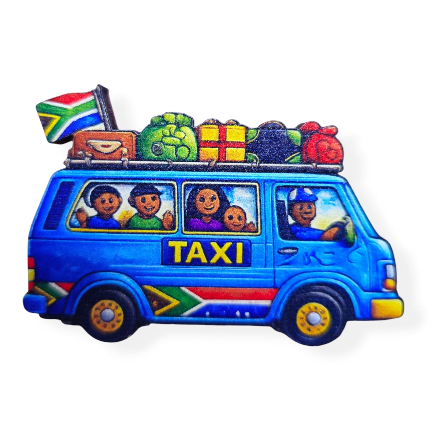 Wood Taxi Magnets