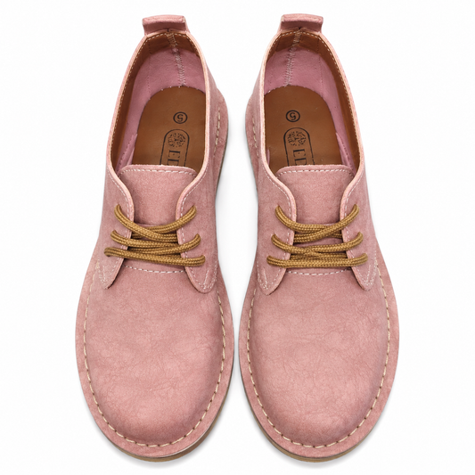 To11 Pink Lace Up Veldskoen | Vellies - Sharon's Factory Shop