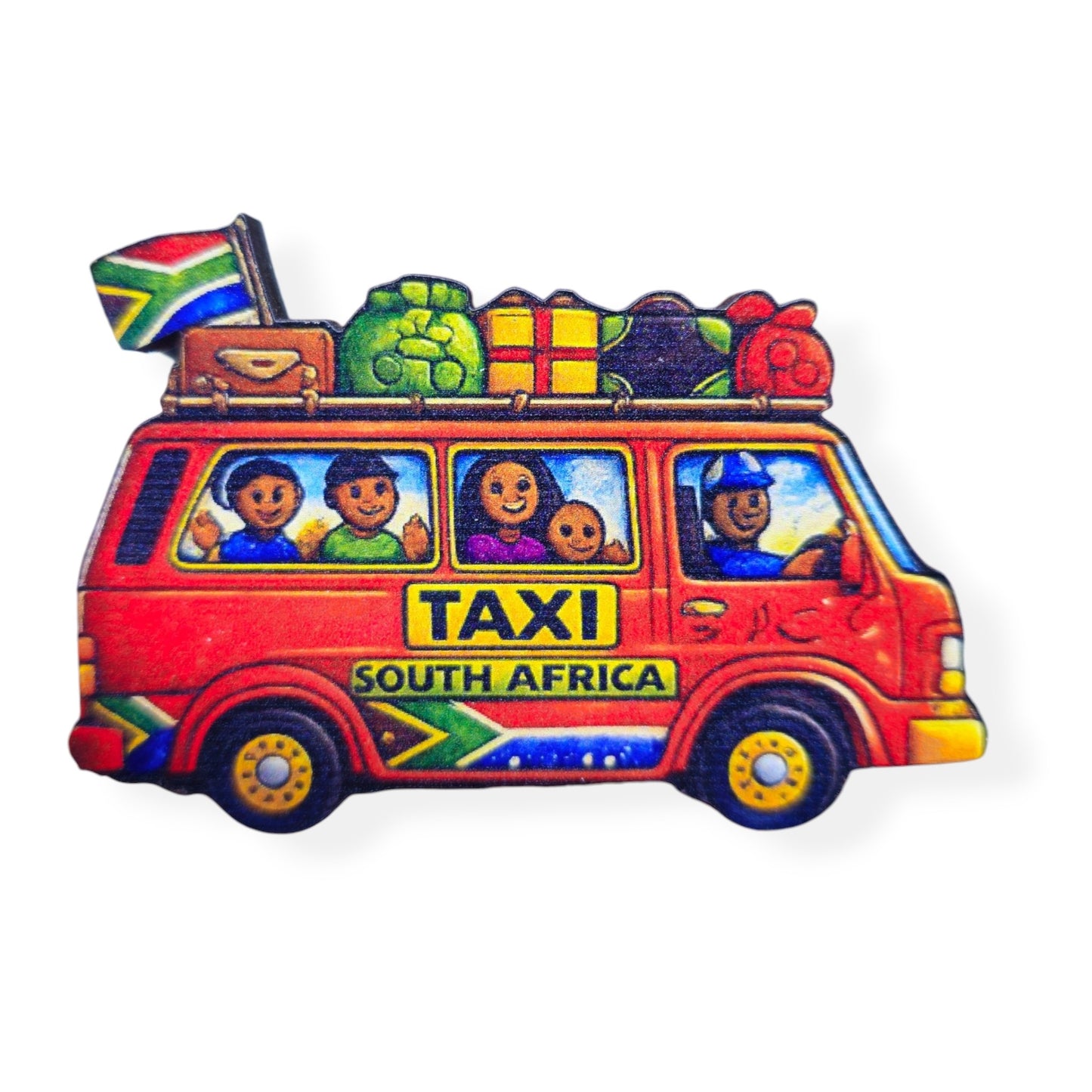 Wood Taxi Magnets
