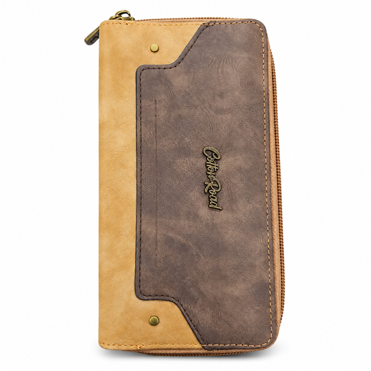 Cotton Road Double Zip Wallet – Panel Detail | P19156
