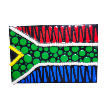 South African Flag Dot Art Magnet