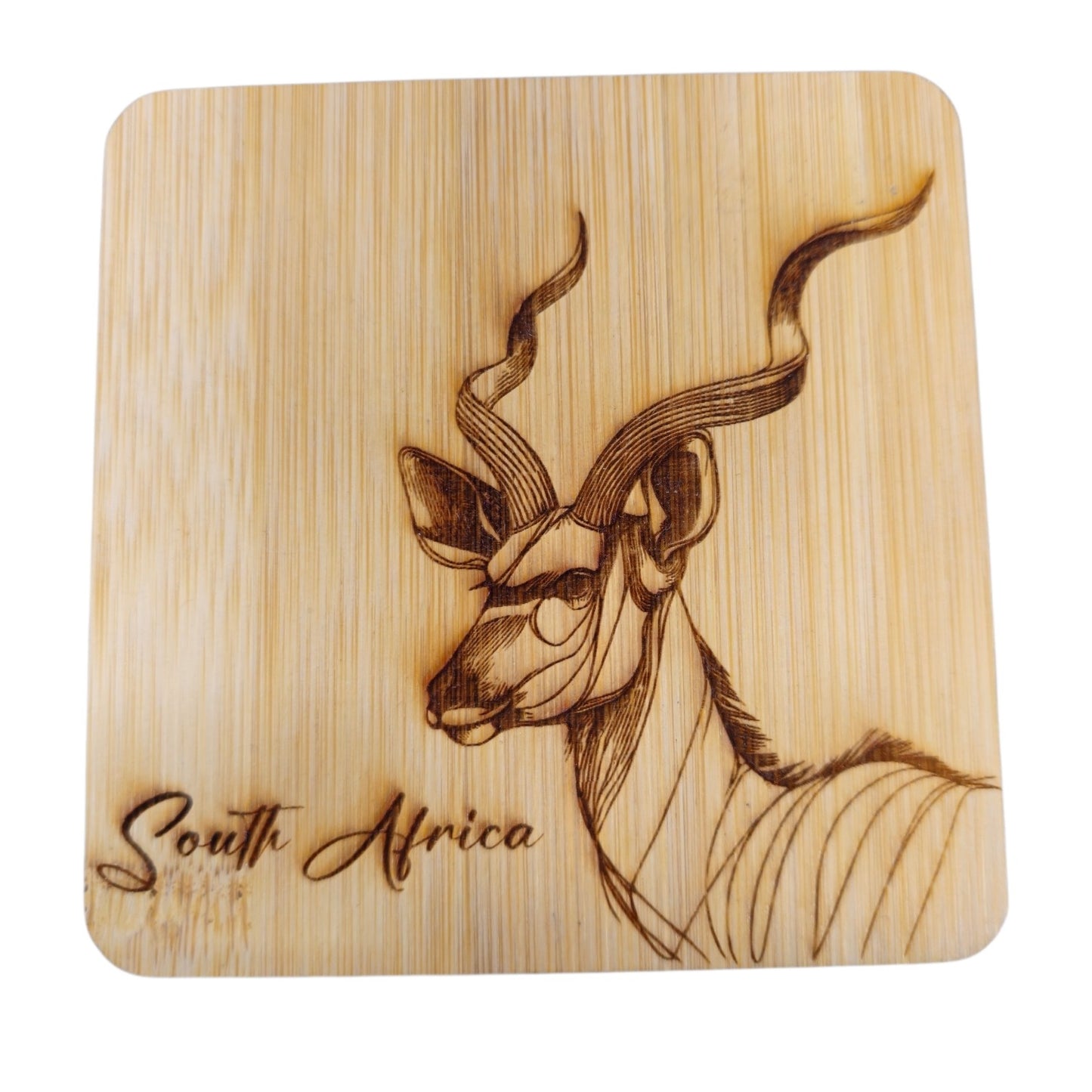SA Bamboo Coaster with Built-in Bottle Opener