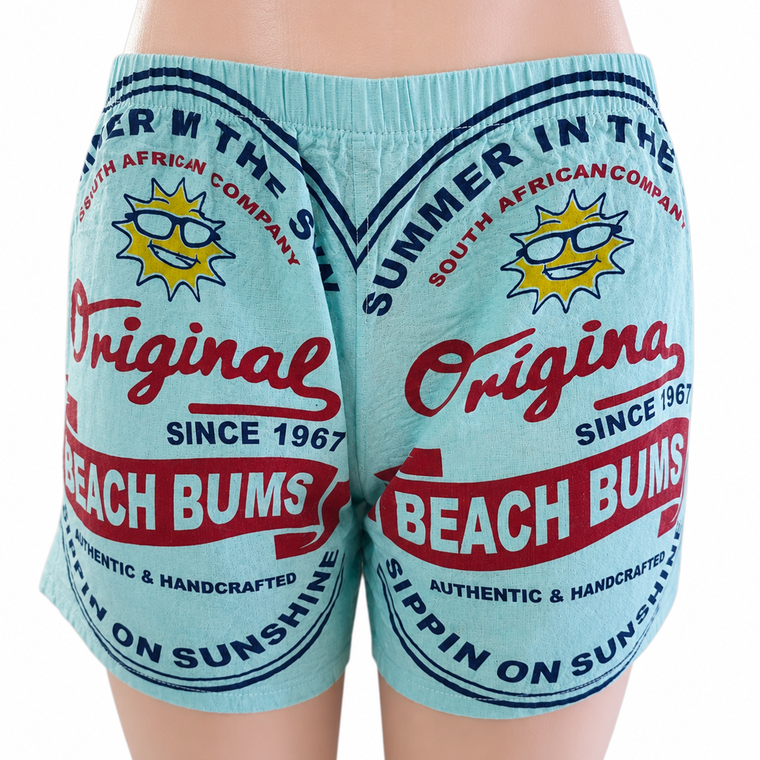 Aqua Green Beach  Bums Supa Shorts