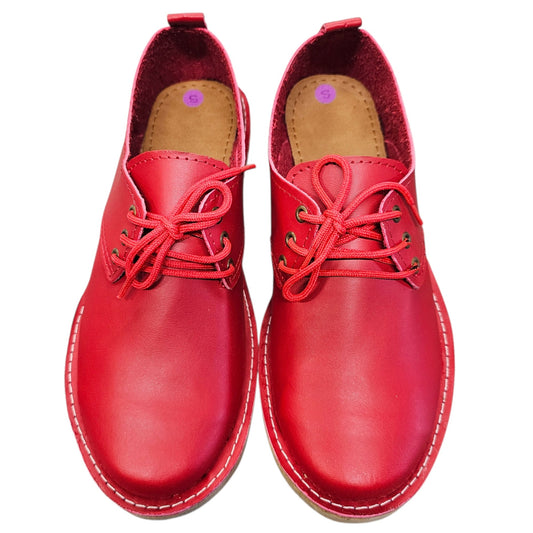 Red Lace Up Veldskoen | Vellies