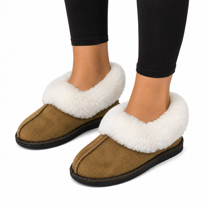 Genuine Karu Leather Sheepskin Slippers TAN