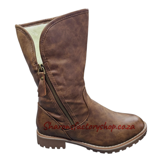 A1 Khaki Mid Calf Boot