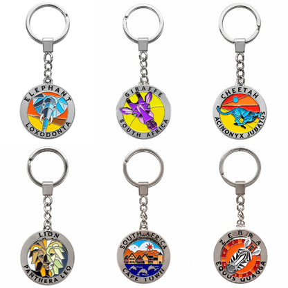 Spinning South African Collectible Keyrings