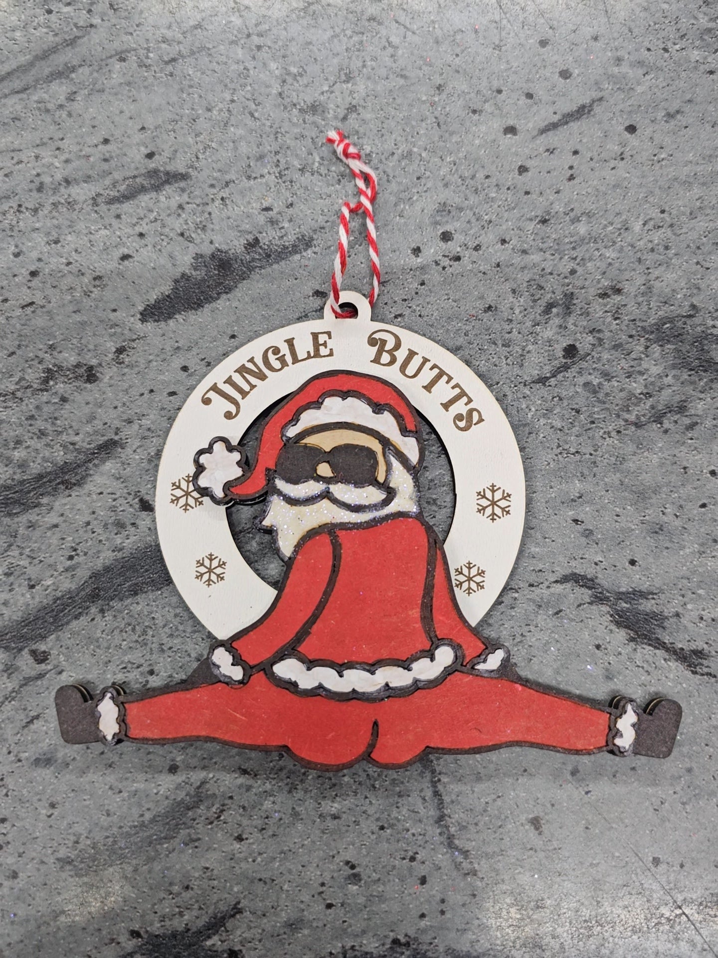 Naughty Santa Ornament