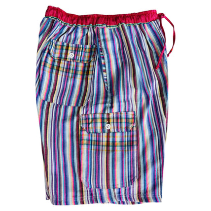 Stripes | Multi Pastel Kikoy Bermuda Shorts