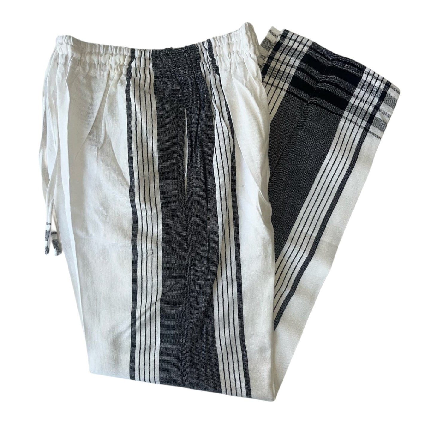 (M) White & Grey Kikoy Unisex Pants