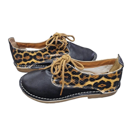 Black / Cheetah Lace Up Veldskoen | Vellies