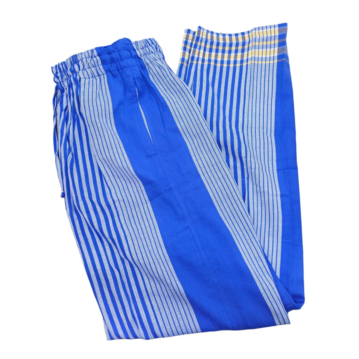 (M) Blue Stripe Kikoy Unisex Pants - Sharon's Factory Shop