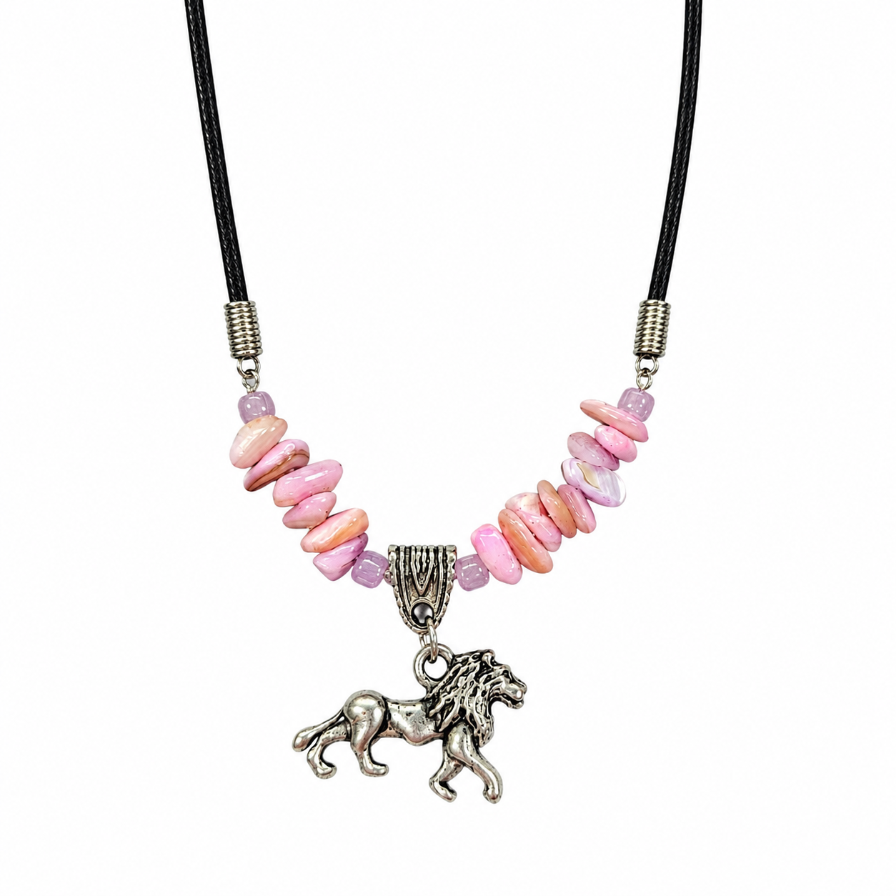African Wildlife Gemstone Necklace