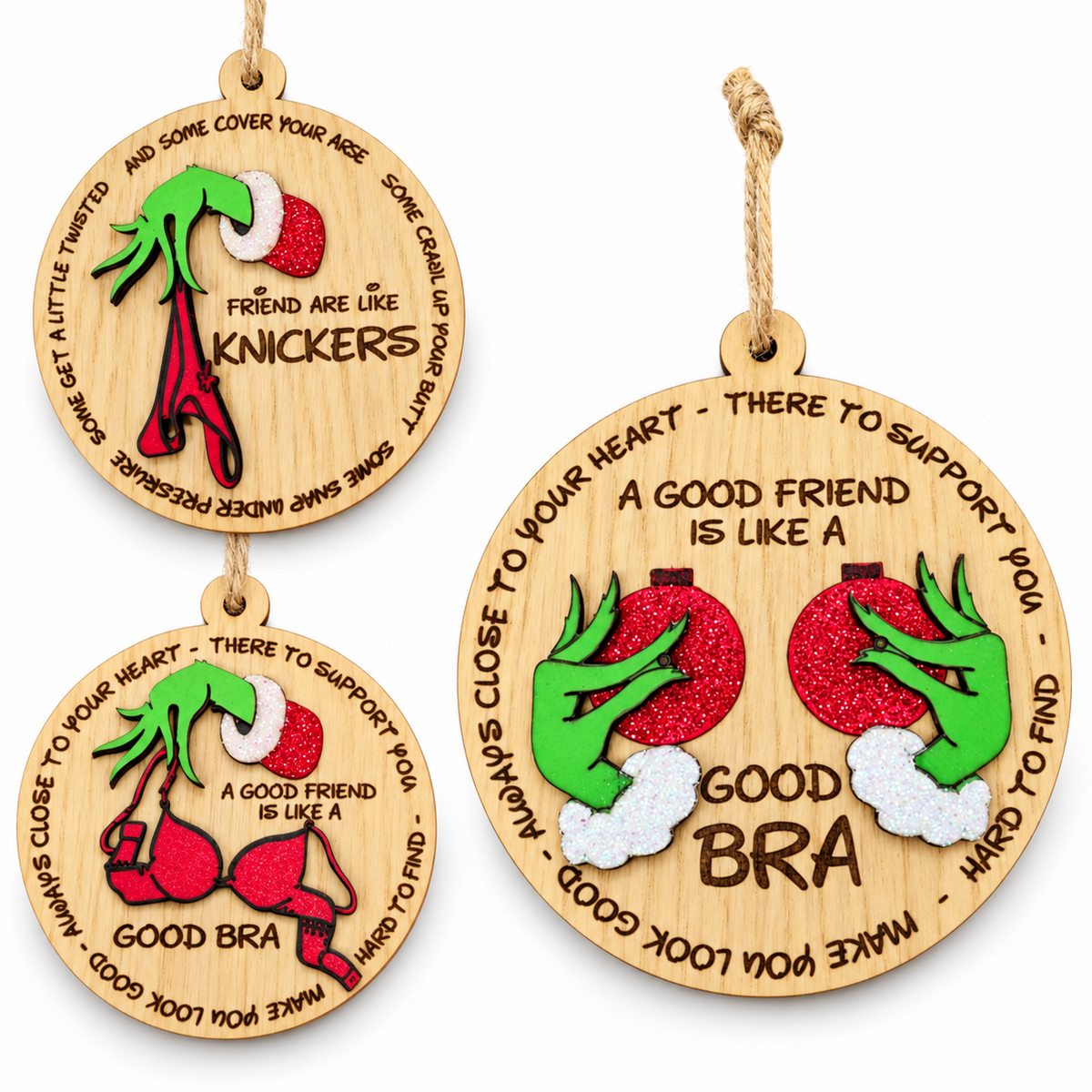 Good Friend, Good Bra Christmas Ornament