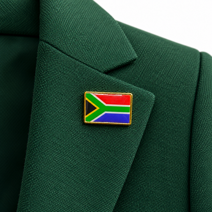 South African Flag Rectangular Lapel Pin