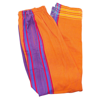 (M) Orange & Purple Kikoy Unisex Pants