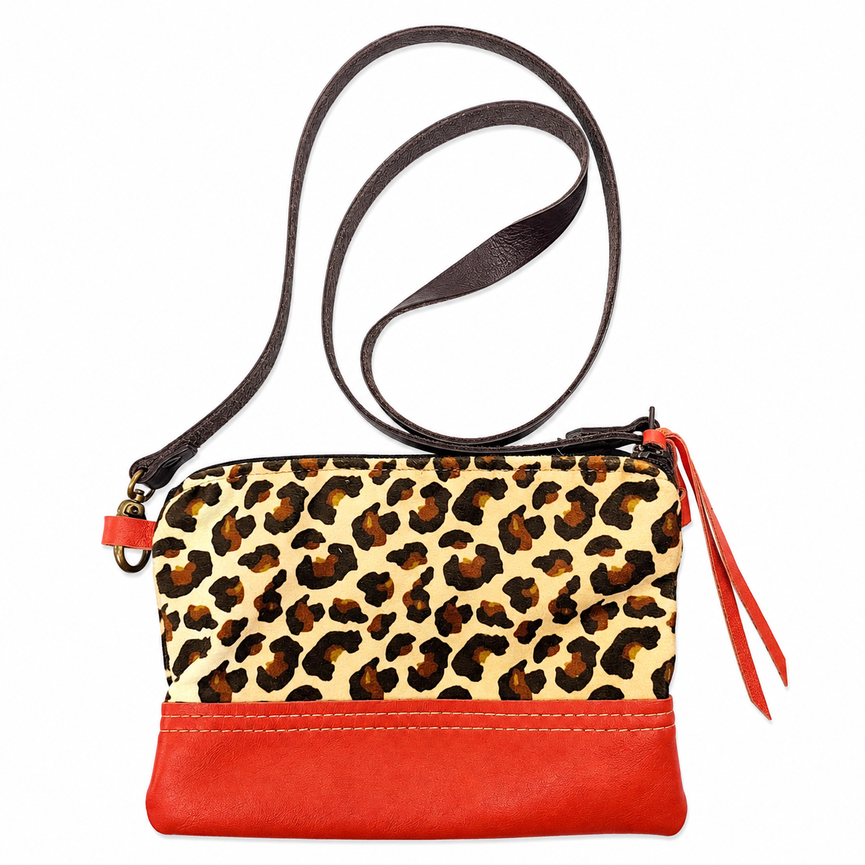 Genuine Leather Trim Africa Sling Bags
