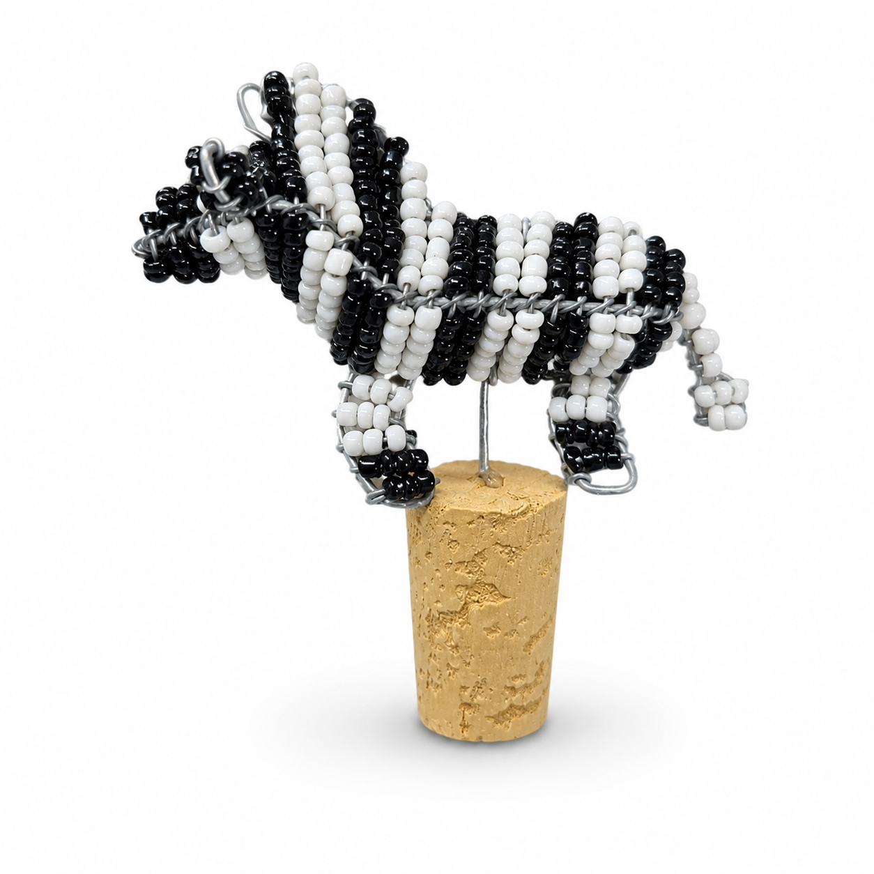 3D Safari Beaded Bottle Stoppers