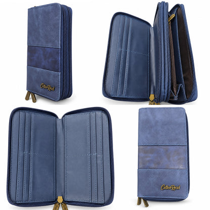 Cotton Road Double Zip Ladies Wallet | P19155
