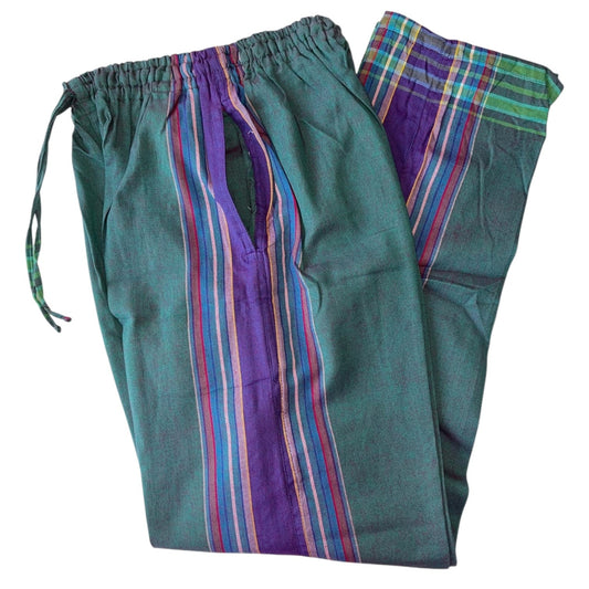 (S) Blue & Purple Kikoy Unisex Pants - Sharon's Factory Shop