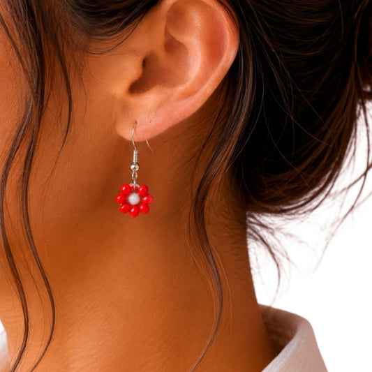 Handmade Flower Bead Earring - Sharon's Factory Shop