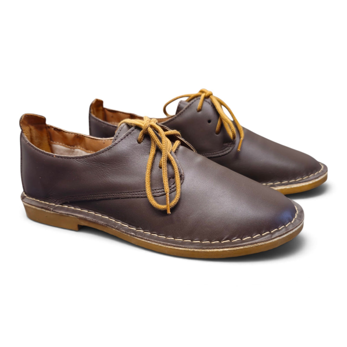 Chocolate Lace Up Veldskoen | Genuine Leather