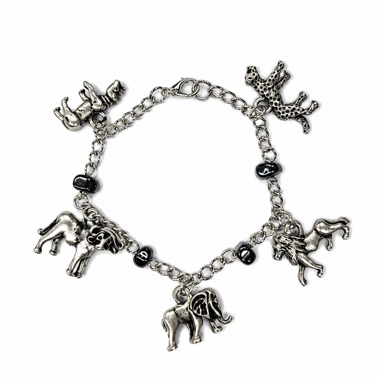 Big 5 Crystal Chain Link Bracelet