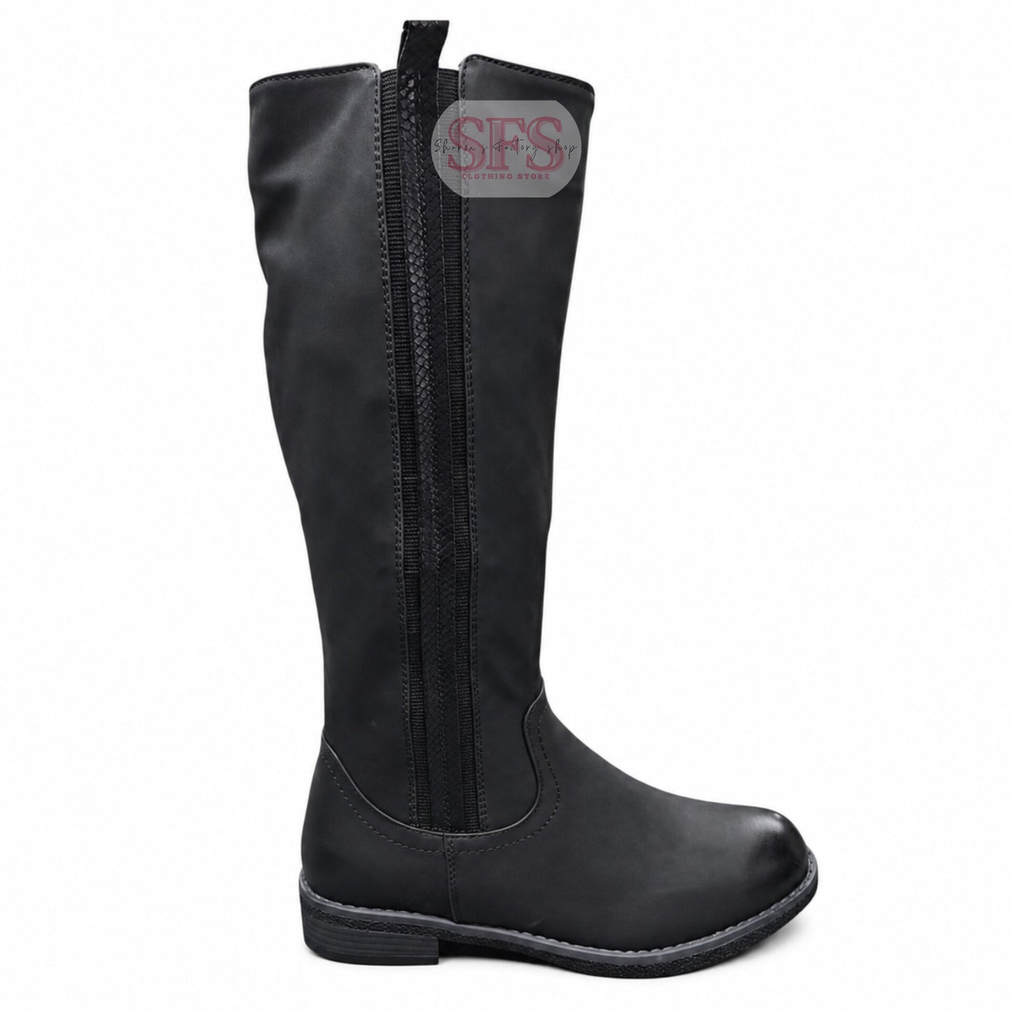 JX06 Black Long Boots