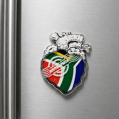Acrylic Magnet South African Heart Shaped