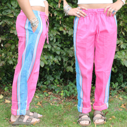(L) Blue with Blue/Red Kikoy Unisex Pants