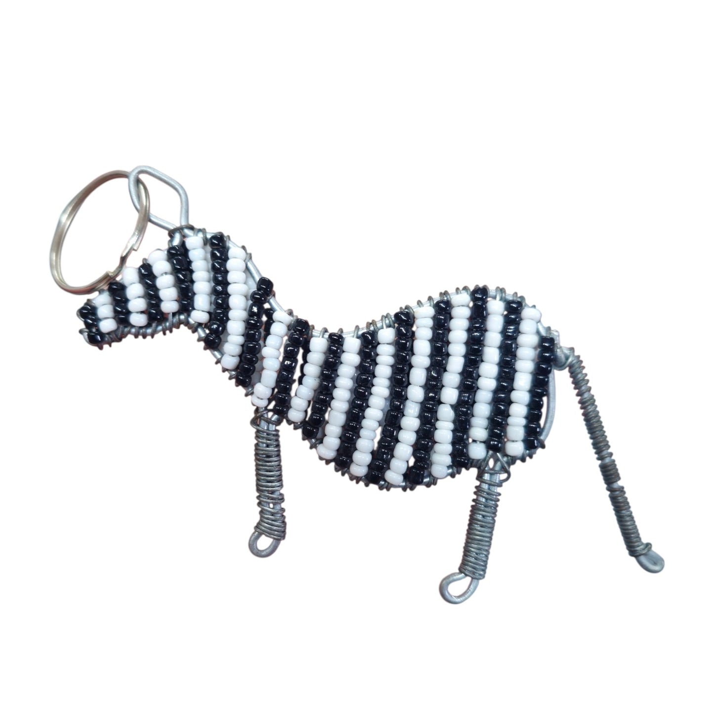 Beaded Wire Safari Keyring
