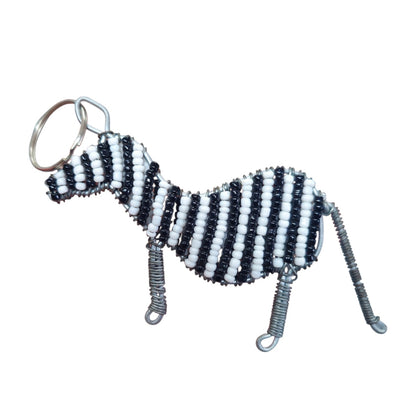Beaded Wire Safari Keyring