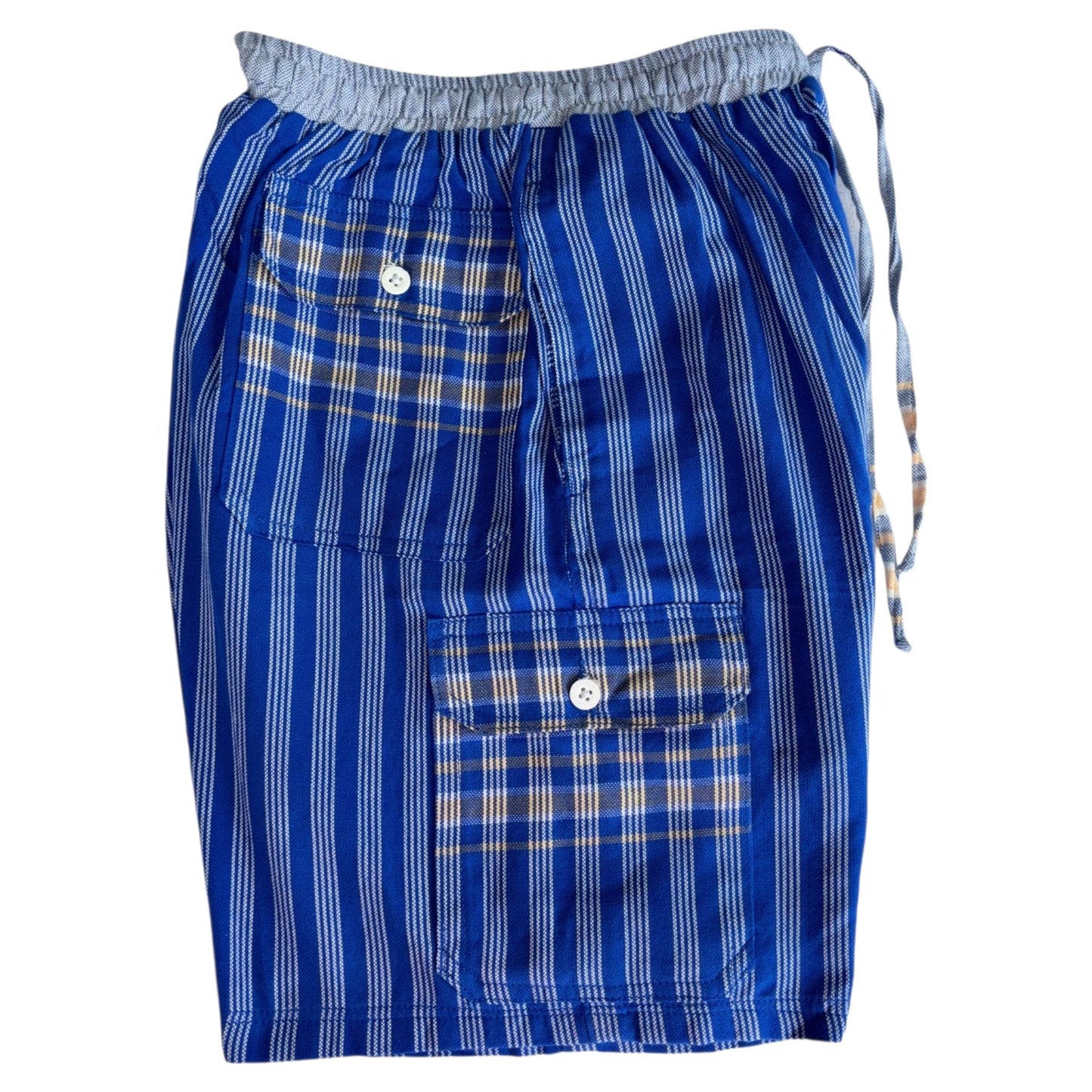 Stripes | Dark Blue Kikoy Bermuda Shorts