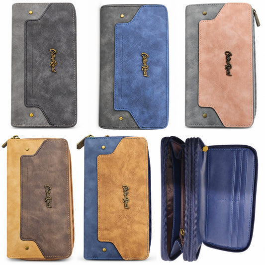 Cotton Road Double Zip Wallet – Panel Detail | P19156