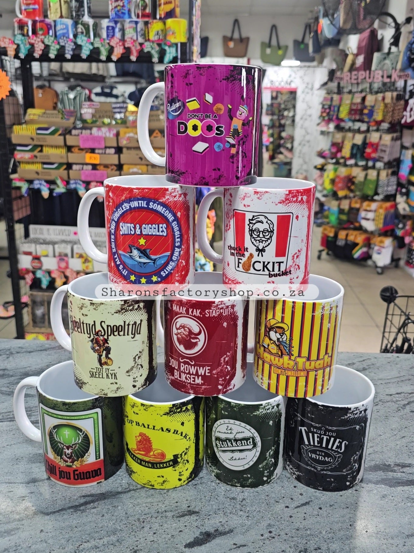 Cheeky Spaza Novelty Mugs