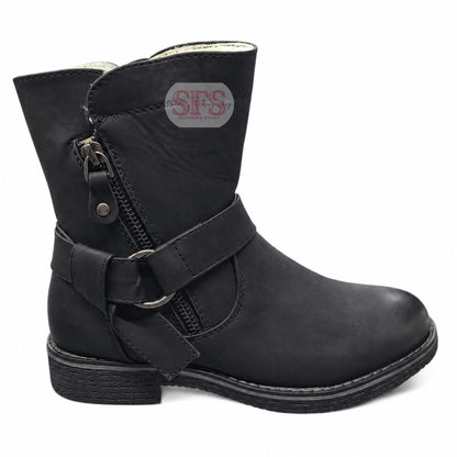 A86-1 Buckle Short Black Boot