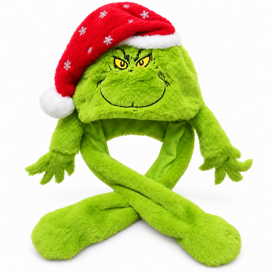 Grinchie Christmas Hat with Moving Hands