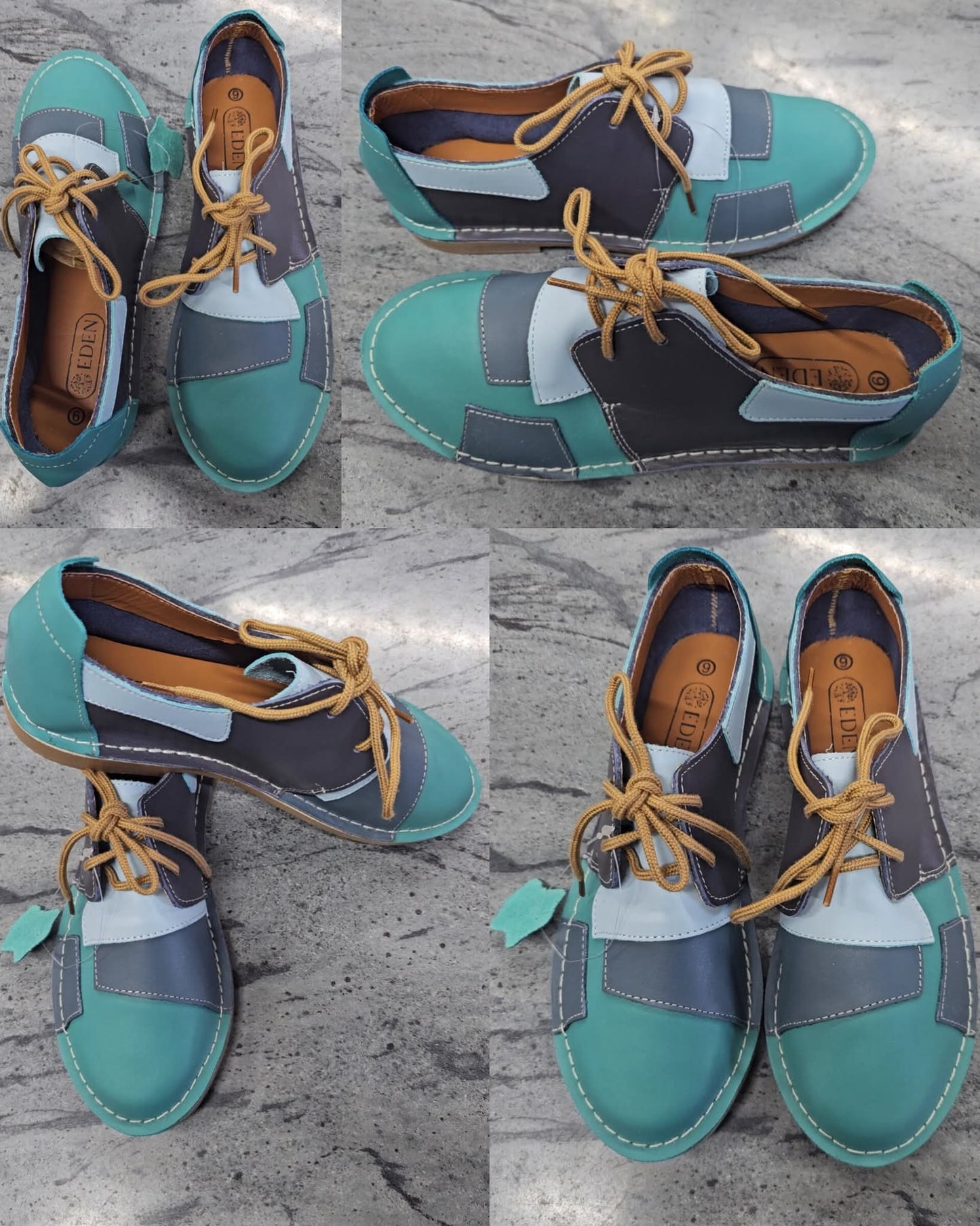 Genuine Leather Blue Frankie Vellies